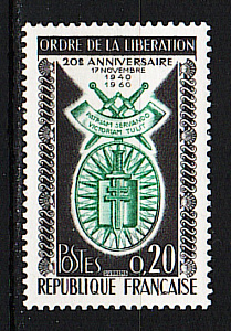 Франция, 1960, Орден Освобождения, 1 марка